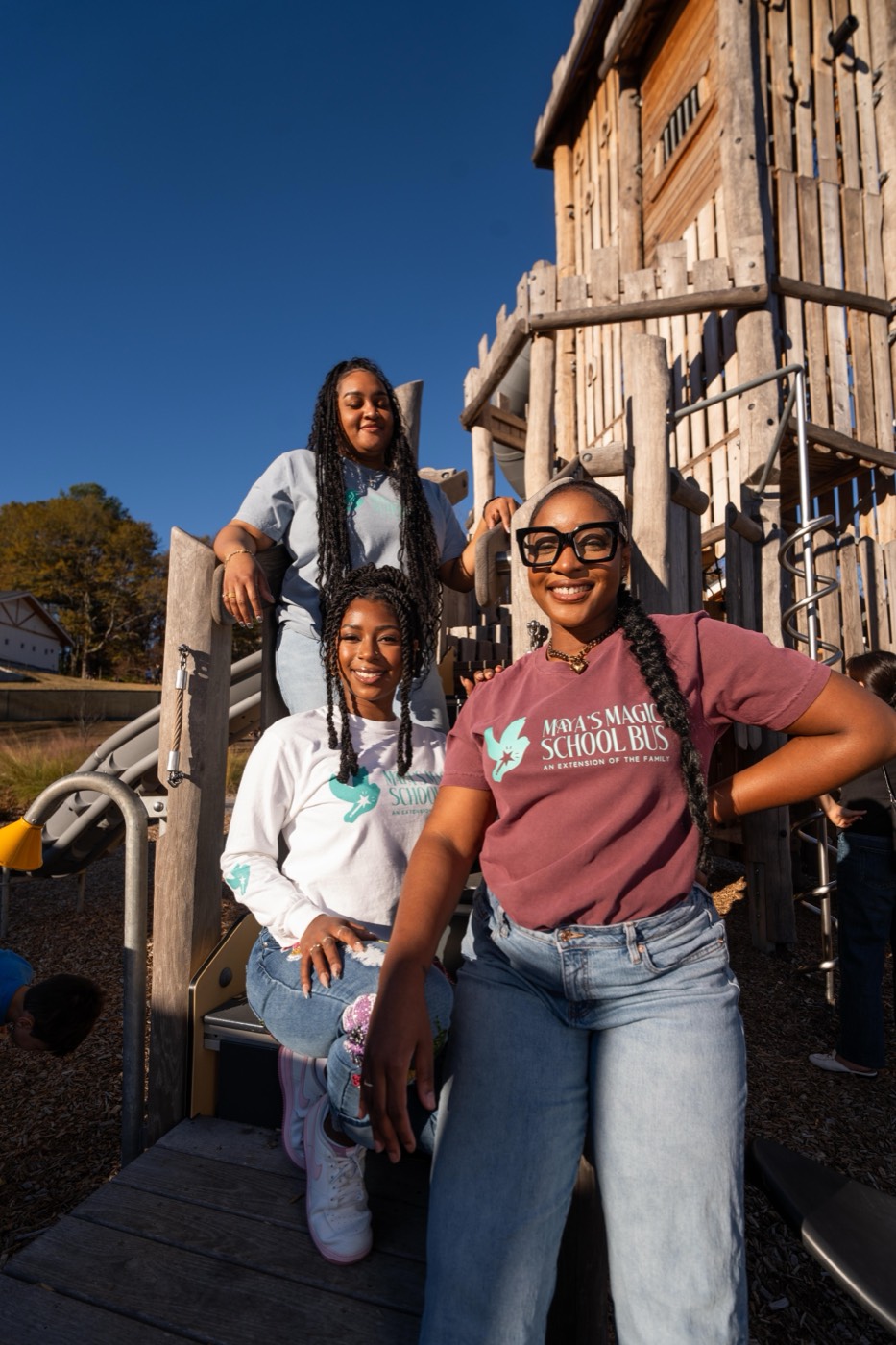 Maya's Magic School Bus sitter team